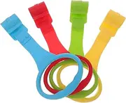OFFIGAM 4Pcs Pull Rings Durable Nursery Hanging Rings for Support Bright Colors to Engage for Beds and Playpens Safe and Reliable Supplies