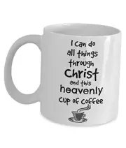 Jesus And Coffee Mug - Christian Mugs For Women Men Mom - I Can Do All Things