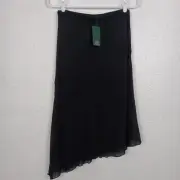 Wild Fable Skirt Size Small Black Pull On Asymmetric Hem Lightweight NWT
