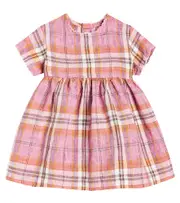 [Il Gufo] Il Gufo Baby plaid linen dress M 6 multicoloured