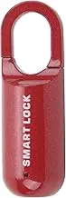 Portable Fingerprint Padlock, Keyless Fingerprint Lock, Security Mini Smart Lock, USB Rechargeable Digital Padlock, Suitable for Gym, Sports, Bike, School, Fence and Storage (Red)
