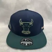 Mitchell & Ness SnapBack Hat Chicago Bulls NBA Navy/Green Fitted Cap 7 3/8