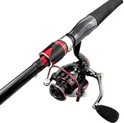 LLEIIshen Comfortable EVA Grip Carbon Fishing Lure Rod 2.1-3.0M Travel Spinning Rod/Casting Rod with Baitcasting Spining Reel/1813
