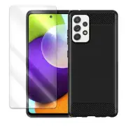 Screen Protector Carbon Fiber TPU Case f Samsung Galaxy A52 5G SM-A526U Verizon