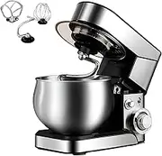 Kitchen Electric Vertical Mixer 1200W, 5L Large Capital, with 3 Mixing Heads, 6-Speed Speed Regulation, for Baking, Butter, Cakes