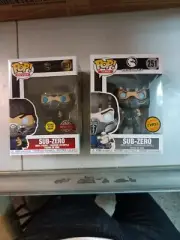 Funko pop Bundle Sub zero CHASE#251,Sub zero SE GITD #1057 w/protectors