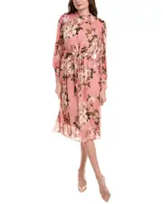 Julia Jordan Chiffon Drawstring Midi Dress