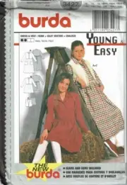 Burda Sewing Pattern 3427 Dress Vest Girls Size 10-15