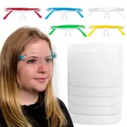 Kids Protective Full Face Shields with Glasses Frames - 5 Colors - Anti-Fog