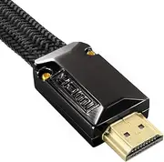 5m Braided Flat HDMI Cable High Speed with Ethernet HEC Full HD 1080p