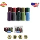 Satin-Finished Cotton Thread Set - 10 Spools of 1200 Yards Each, Assorted Colors