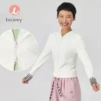 在飛比找蝦皮商城優惠-Leorrey運動外套運動上衣高彈連帽緊身夾克戶外跑步瑜珈外