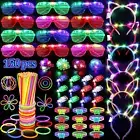 150PCS Glow in the Dark Party Supplies for Kids Adults, Light up Party Favors wi