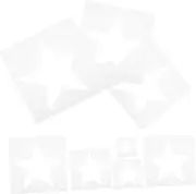 HOMSFOU 8pcs Decorative Template Stencils for Drawing Walls Paper Arts DIY Stencils Templates for Drawing DIY Decorative Painting Star Painting Craft White The Pet