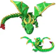 BACH AND BOUJEE Green Dragon Eggs 3D Printed Fidget Dragon Eggs for Adults Surprise Gifts for Children Colleagues Birthday Halloween Christmas Easter Party Gifts