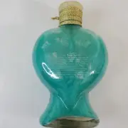 1997 Vintage Kiwi Body Scrub Heart Shaped Glass Bottle NOS Polardreams Cork Top