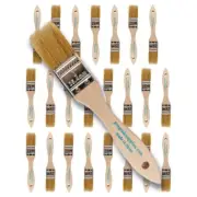 24PK 1" Flat House Wall,Trim Paint Brush Set Home Exterior or Interior Brushes