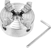4 Jaw Lathe Chuck, 4 Jaw Mini Lathe Chuck Set, Chuck Clamp Accessory, Zinc Alloy, Wear Tolerant, Strong and Sturdy, for Mini Metal Lathe, Metal Lathe