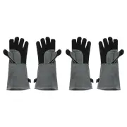 2Pair A3031-1 Welding Gloves 16" Fire Heat Resist Cowhide Leather Grill Gloves