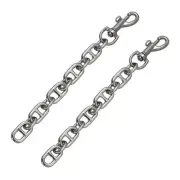 2Pcs 17cm/6.7" Alloy Purse Strap Extender Bag Chain for Handbag Clutch Dark Gray
