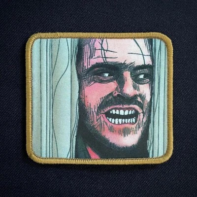 HERE’S JOHNNY The Shining Jack Nicholson Torrance Printed Patch Badge Hook-Loop
