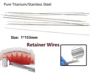 10pcs Dental Lingual Retainer Wires Flat Twisted Wires Stainless Steel Titaninum