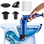 Toilet Plunger Set,Air Drain Blaster,Sink Plunger,Drain Clog Remover Tool,High Pressure Powerful Toilet Plunger