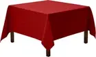 Gee Di Moda Square Tablecloth - 52 x 52 Inch Red 52 x 52 inch Square,