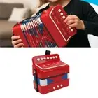 Kids Accordion 7 Key 2 Bass Button Accordion Music Education Instrument With HOM