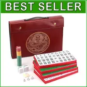 X-Large Chinese Mahjong Set with Travel Case & XL Melamine Tiles for Easy Play