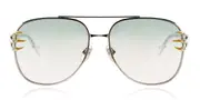 Anna-Karin Karlsson CLAW VOYAGE White Gold Blush Men's Sunglasses Silver Size 58