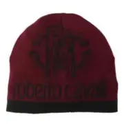 NWOT Roberto Cavalli Monogrammed Logo Wool Blend Beanie $224