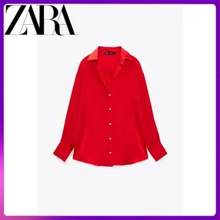 Zara 新款女式絲緞質感多色經典襯衫
