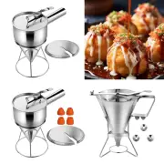 Pancake Batter Dispenser Batter Funnel Stainless Steel Detachable Baking Tool