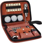 Cozioz Golf Accessories Set for Men and Women – Includes Golf Balls, Rangefinder, Tees, Divot Tool, Brush, Score Counter & Ball Clamp in Premium Presnet Case
