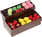 Adorable Mini Supermarket Model Decorative Miniature Shelf for Dollhouse Accessories