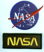 NASA EMBROIDERED PATCH NASA SPACE EXPLORATION BADGE 2-PATCH SET