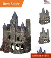 Whimsical Castle Aquarium Decoration - Safe for Freshwater & Saltwater Tanks