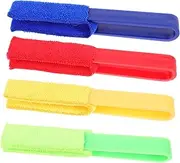 Cabilock 4Pcs Blinds Cleaner Tool Versatile Duster for Window Blinds Air Vents and Fan Gaps Easy to Clean with Washable Brush Heads Pack