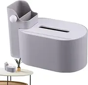 Decorative Tissue Box Holder | Multifunctional Organizer Tissue Holder Dispenser - Napkin Container Phone Stand, Storage Organizer for Home Office