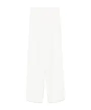 Pleated zipper casual pants 40 White