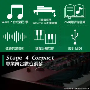 Nord / Stage 4 Compact 瑞典手工製 73鍵 專業舞台演奏數位鋼琴【ATB通伯樂器音響】