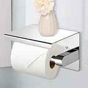 304 Stainless Steel Toilet Paper Roll Holder Tissue Bath Accessory Storage Hooks