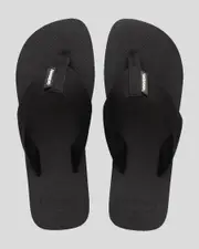 [Havaianas] Havaianas Men's Urban Basic Material Flip Flops Slippers in Black Size 43/44 43/44 Black