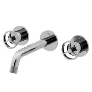 Vigo VG05007 Cass 1.2 GPM 3" H Double Handle Wall Mounted - Chrome