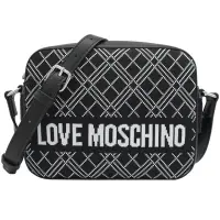 在飛比找momo購物網優惠-【MOSCHINO】LOVE MOSCHINO 菱格紋拼接方