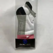 IKE BEHAR Womens Compression Socks sz 10-13 White Black Pink Low Cut Stretch NEW