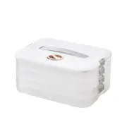 Catzon Stackable Dumpling Box 4-Layer with Lid & Time Scale for Storage-White