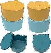 PieJoFpy 6 Pcs Small Snack Containers 130ml Silicone Snack Containers Leakproof Snack Box Container with Lids Multipurpose Snack Box for Daycare School144