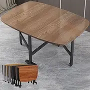 [RJYYYDS] Drop Leaf Table,Folding Kitchen Table, Indoor & Outdoor Drop Leaf Table and Chairs,Space Saving Dining Table for Work, Study and Dining